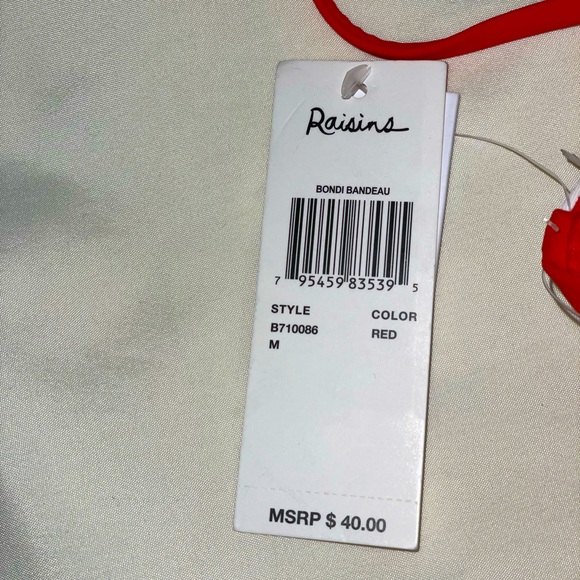 Raisins red and white bikini top - Picture 6 of 12